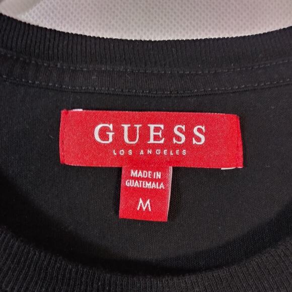 Guess Black Embroidered Westin Devil Long Sleeve Crew Neck Size M - Picture 3 of 8